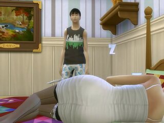 Japanese Son Fucks Japanese Mom shortly after After Sharing The Same Bed
