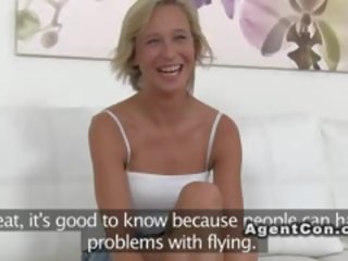 Czech Blonde Waitress Fucks In Casting